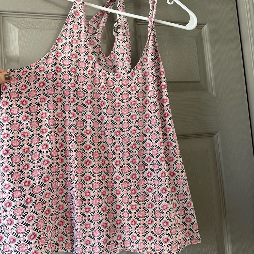 Joie Pink and White Floral Tank Top